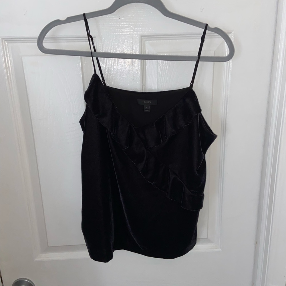 Velvet V-neck Spaghetti Strap Top